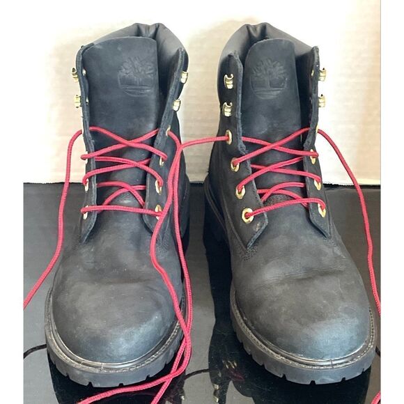TIMBERLAND WOMEN'S Heritage 6-IN BLACK PREMIUM WATERPROOF BOOTS WOMEN’S SIZE 10 - Picture 1 of 12